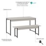 Conjunto Mesa de Jantar com 1 Banco Estilo Industrial Active Yescasa - 5