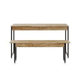 Conjunto Mesa de Jantar com 1 Banco Estilo Industrial Active Yescasa - 3