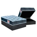 Ver imagem 1 de Cama Box Baú Casal: Colchão Espuma D45 Orthoflex Comfortpedic + Base Crc Courano Gray (138x188)