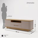 Ver imagem 4 de Rack para TV até 70 Polegadas MDF com Laterais Curvas 180cm Pés em Madeira Maciça