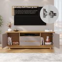 Ver imagem 5 de Rack para TV até 70 Polegadas MDF com Laterais Curvas 180cm Pés em Madeira Maciça