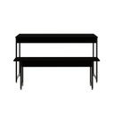 Ver imagem 3 de Conjunto Mesa de Jantar com 1 Banco Estilo Industrial Active Yescasa Preto/Ônix