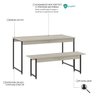 Conjunto Mesa de Jantar com 1 Banco Estilo Industrial Active Yescasa - 5