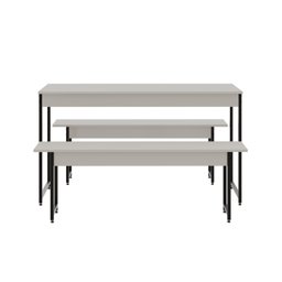 Conjunto Mesa de Jantar com 2 Bancos Estilo Industrial Active Yescasa - 3