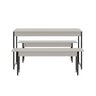 Conjunto Mesa de Jantar com 2 Bancos Estilo Industrial Active Yescasa - 3