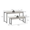 Conjunto Mesa de Jantar com 2 Bancos Estilo Industrial Active Yescasa - 4