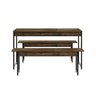 Conjunto Mesa de Jantar com 2 Bancos Estilo Industrial Active Yescasa - 3