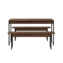 Ver imagem 3 de Conjunto Mesa de Jantar com 2 Bancos Estilo Industrial Active Yescasa