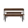 Conjunto Mesa de Jantar com 2 Bancos Estilo Industrial Active Yescasa - 3
