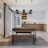 Conjunto Mesa de Jantar com 2 Bancos Estilo Industrial Active Yescasa - 2