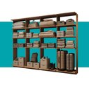 Ver imagem 4 de Guarda-Roupas Closet Modulado Alasca 240cm 4 Peças com 12 Prateleiras Freijó Carraro