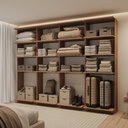 Ver imagem 1 de Guarda-Roupas Closet Modulado Alasca 240cm 4 Peças com 12 Prateleiras Freijó Carraro