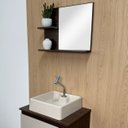 Ver imagem 3 de Gaam Imperial 500 Conjunto Gabinete Banheiro Suspenso com Cuba Duratec e Espelho