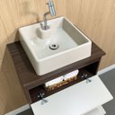 Ver imagem 2 de Gaam Imperial 500 Conjunto Gabinete Banheiro Suspenso com Cuba Duratec e Espelho