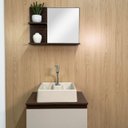 Ver imagem 4 de Gaam Imperial 500 Conjunto Gabinete Banheiro Suspenso com Cuba Duratec e Espelho