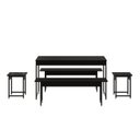 Ver imagem 2 de Conjunto Mesa de Jantar com 2 Bancos 2 Banquetas Estilo Industrial Active Yescasa