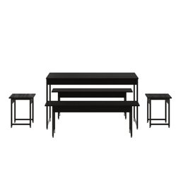 Conjunto Mesa de Jantar com 2 Bancos 2 Banquetas Estilo Industrial Active Yescasa - 2
