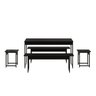 Conjunto Mesa de Jantar com 2 Bancos 2 Banquetas Estilo Industrial Active Yescasa - 2