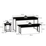 Conjunto Mesa de Jantar com 2 Bancos 2 Banquetas Estilo Industrial Active Yescasa - 3