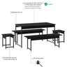 Conjunto Mesa de Jantar com 2 Bancos 2 Banquetas Estilo Industrial Active Yescasa - 5