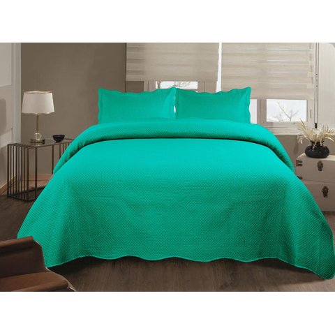 Jogo de Colcha Ultrassonic Urban Casal 220x240cm - Verde Petróleo