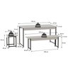 Conjunto Mesa de Jantar com 2 Bancos 2 Banquetas Estilo Industrial Active Yescasa - 3