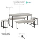 Ver imagem 5 de Conjunto Mesa de Jantar com 2 Bancos 2 Banquetas Estilo Industrial Active Yescasa