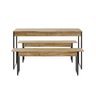 Conjunto Mesa de Jantar com 2 Bancos 2 Banquetas Estilo Industrial Active Yescasa - 2