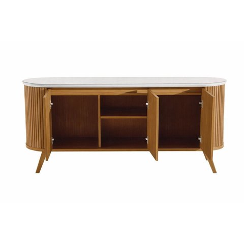Buffet Ripado 3 Portas Aurora 1,64 Metros- Domus Móveis