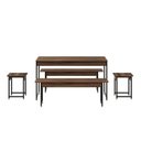 Ver imagem 2 de Conjunto Mesa de Jantar com 2 Bancos 2 Banquetas Estilo Industrial Active Yescasa