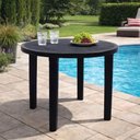 Ver imagem 2 de Mesa Tramontina Plástica Preta 89x72cm Polipropileno Cassino Summa Uso Externo Desmontável
