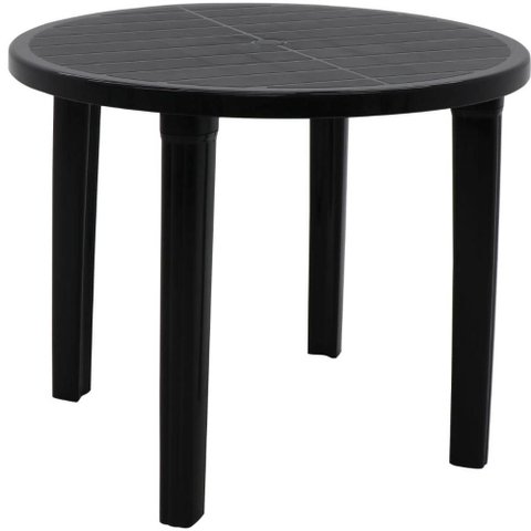 Mesa Tramontina Plástica Preta 89x72cm Polipropileno Cassino Summa Uso Externo Desmontável