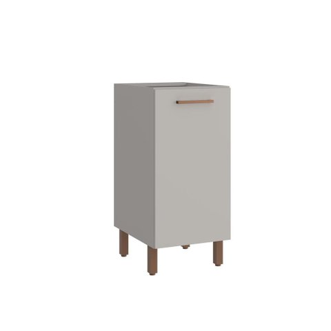 Balcão de Cozinha 1 Porta 40 cm Valência Cinza Claro 100% MDF Casamia