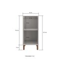 Ver imagem 2 de Balcão de Cozinha 1 Porta 40 cm Valência Cinza Claro 100% MDF Casamia