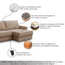 Ver imagem 3 de Sofá Sala de Estar Nilo Retratil Manual 180cm 2 Lugares Linho Marrom Claro M1 - Monari Design