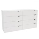 Ver imagem 2 de Cômoda Porto 8 Gavetas Branco - Politorno