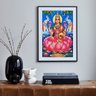 Quadro Deusa Hindu Lakshmi - 60x48cm:madeira Preta - 2