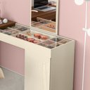 Ver imagem 4 de Escrivaninha Penteadeira Camarim de Canto com Espelho Star Freijó-off White - Mabe Magazine