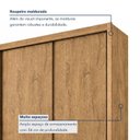 Ver imagem 6 de Guarda Roupa Solteiro 2 Portas de Correr 4 Gavetas 100% MDF Zurique Amêndoa Off-White