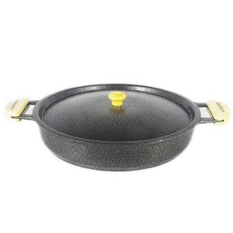 Frigideira Alumínio Fundido Craqueada Alça Meia Lua 28cm Diviforte