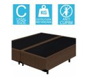 Ver imagem 2 de Base Cama Box Bipartido Casal Suede Marrom 40x138x188