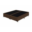 Ver imagem 1 de Base Cama Box Bipartido Casal Suede Marrom 40x138x188
