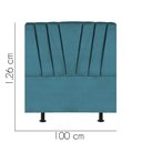 Ver imagem 2 de Cabeceira Estofada Bélgica 100cm Solteiro para Cama Box Quarto Suede Azul Turquesa - Gat Magazine