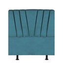 Ver imagem 1 de Cabeceira Estofada Bélgica 100cm Solteiro para Cama Box Quarto Suede Azul Turquesa - Gat Magazine