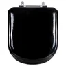 Assento Sanitário Almofadada Etna Preto Para Bacia Icasa - 1