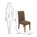 Ver imagem 3 de Conjunto de Mesa Kiara 120cm Freijó Off White e 04 Cadeiras Yasmin Freijó Linho Canela DJ Móveis