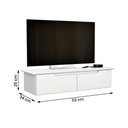 Ver imagem 4 de Rack Aparador Suspenso Flow com 2 Portas Basculante Branco