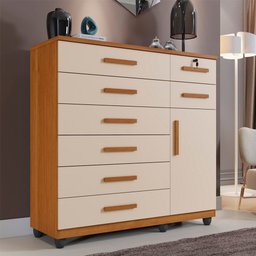 Cômoda New Vitoria com Porta e 8 Gavetas Mdp - 1