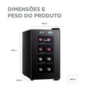 Ver imagem 3 de Adega Climatizada Midea 8 Garrafas Mdrw053fgggl3 Bivolt