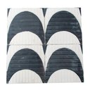 Ver imagem 5 de Piso Ladrilho Hidráulico Copacabana Preto e Branco 30,7 X 30,7 Cm e Caixa com 0,47 M² Borda Reta